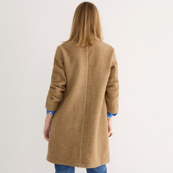 J.Crew Daphne Topcoat - Italian Boiled Wool - Heathered Acorn - Size 6 - Picture 4 of 15